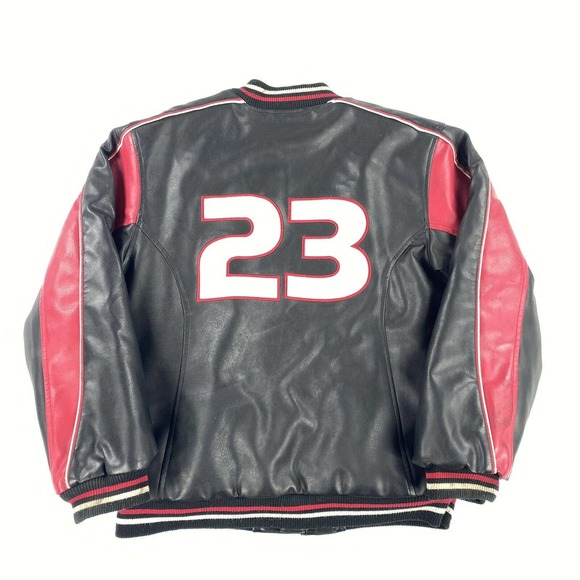 Michael Jordan 23 Jumpman Basketball Biker Jacket - Picture 2 of 10